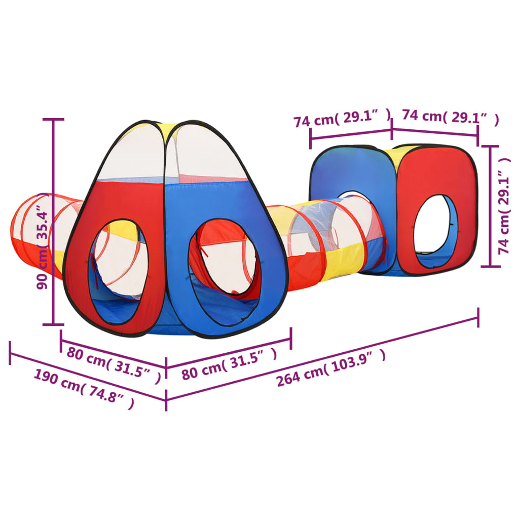 Tenda da Gioco per Bambini Multicolore 190x264x90 cm 93676