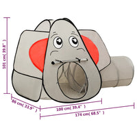 Tenda da Gioco per Bambini Elefante Grigio 174x86x101 cm cod mxl 72630