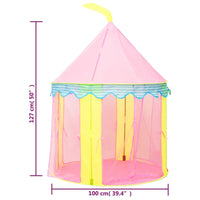 Tenda da Gioco per Bambini Rosa 100x100x127 cm 93680