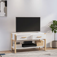 Mobile Porta TV Bianco 82x38x45 cm in Legno Multistrato