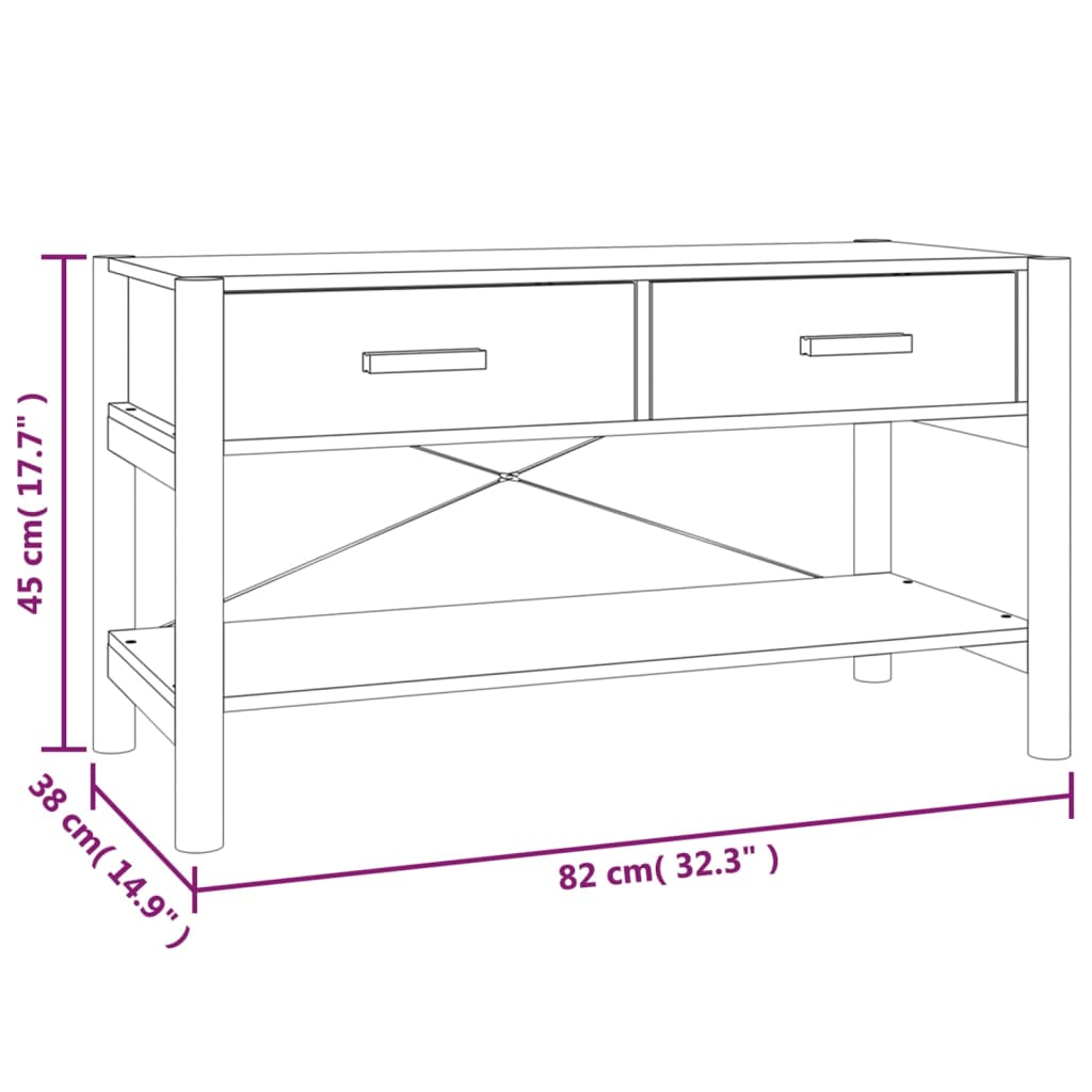 Mobile Porta TV Bianco 82x38x45 cm in Legno Multistrato