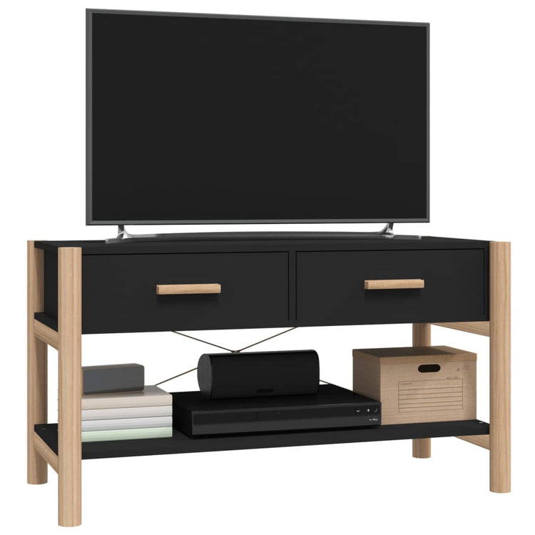 Mobile Porta TV Nero 82x38x45 cm in Legno Multistrato