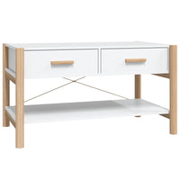 Tavolino da Salotto Bianco 82x38x45 cm in Legno Multistrato 345663