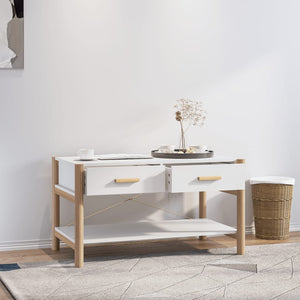 Tavolino da Salotto Bianco 82x38x45 cm in Legno Multistrato 345663