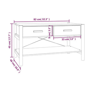 Tavolino da Salotto 82x48x45 cm in Legno Multistrato