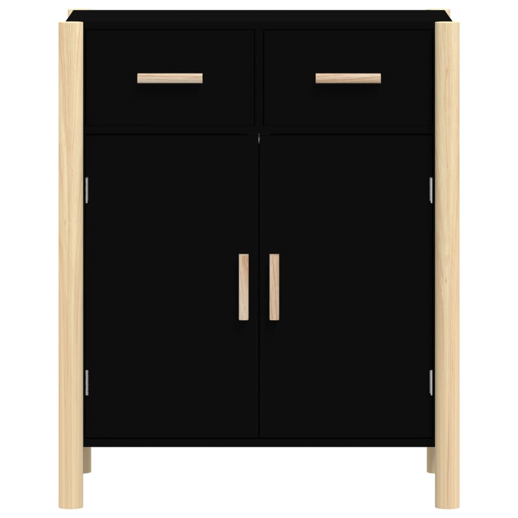 Credenza Nera 62x38x75 cm in Legno Multistrato