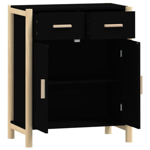 Credenza Nera 62x38x75 cm in Legno Multistrato