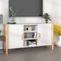 Credenza Bianca 107x38x60 cm in Legno Multistrato 345678