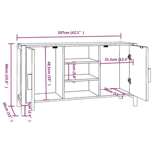 Credenza 107x38x60 cm in Legno Multistrato cod mxl 11757