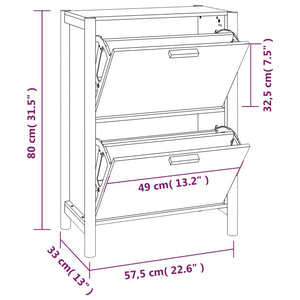 Scarpiera 57,5x33x80 cm in Legno Multistrato 345686