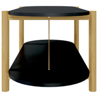 Tavolino da Salotto Nero 110x48x40 cm in Legno Multistrato