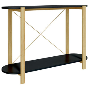 Tavolino Consolle Nero 110x38x75 cm in Legno Multistrato