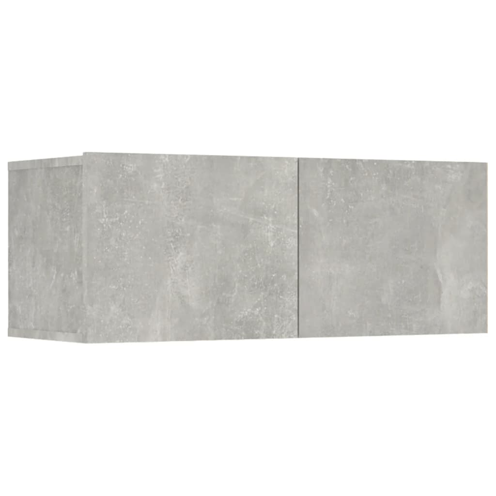 Mobili TV 4 pz Grigio Cemento 80x30x30 cm in Legno Multistrato cod mxl 20218