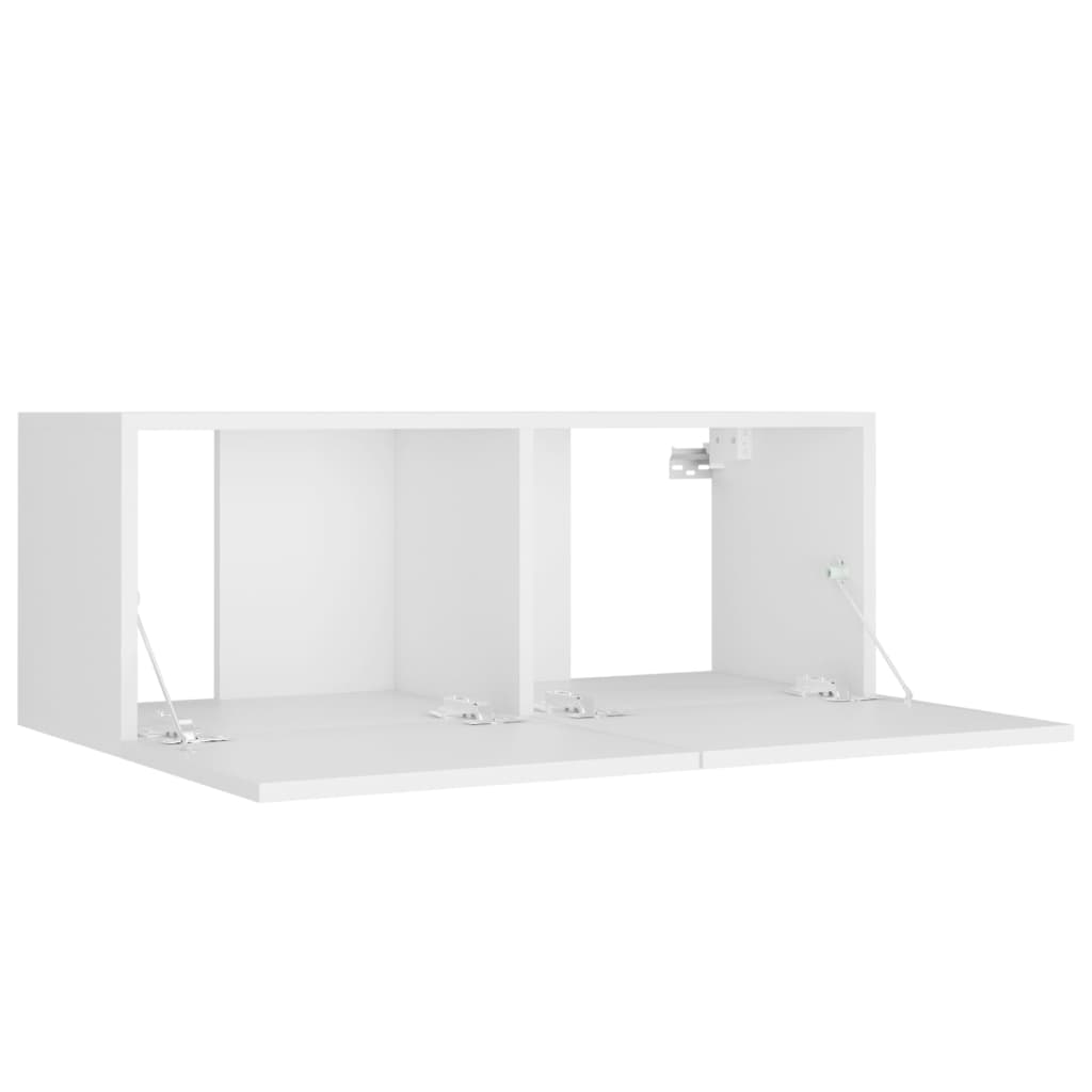 Set di Mobili Porta TV 4 pz Bianco in Legno Multistrato 3114198