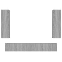 Set di Mobili Porta TV 4 pz Grigio Sonoma in Legno Multistratocod mxl 121508