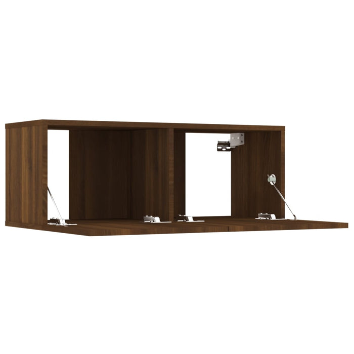 Set Mobili Porta TV 6 pz Rovere Marrone in Legno Multistrato 3114261