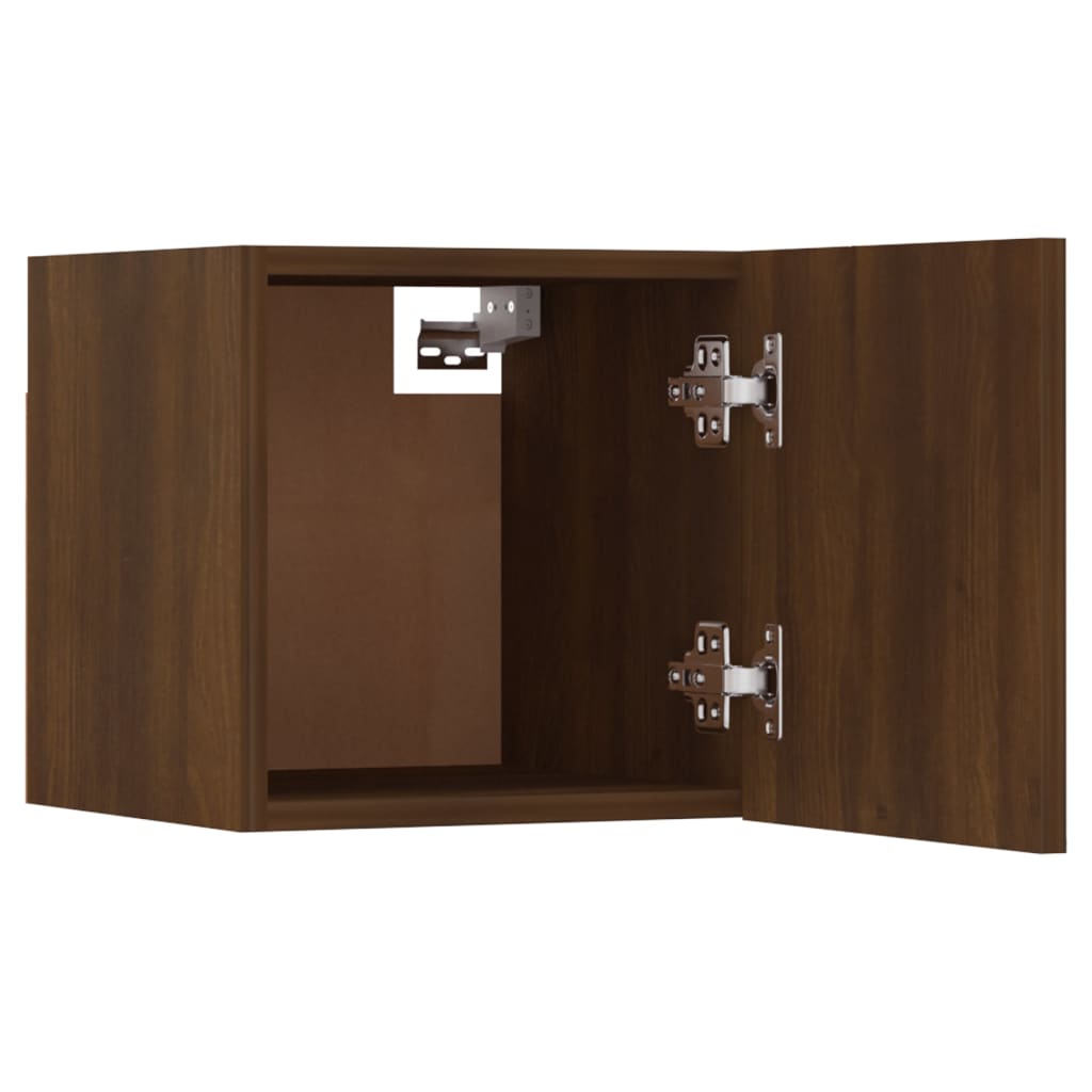 Set Mobili Porta TV 6 pz Rovere Marrone in Legno Multistrato 3114261