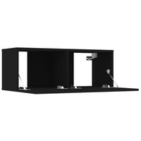 Set Mobili Porta TV 8pz Nero in Legno Multistrato cod mxl 20054