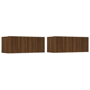 Set Mobili Porta TV 4 pz Rovere Marrone in Legno Multistrato 3114317