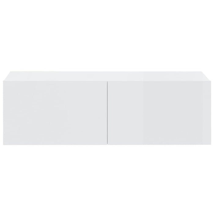 Set di Mobili Porta TV 4 pz Bianco Lucido in Legno Multistrato 3114330