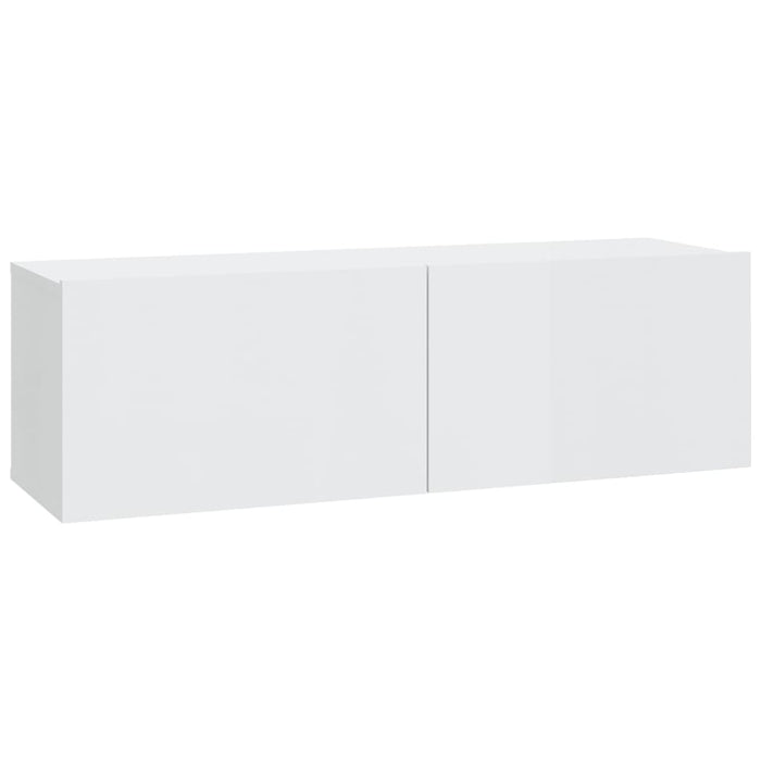 Set di Mobili Porta TV 6 pz Bianco Lucido in Legno Multistrato 3114370