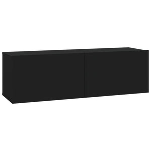 Set Mobili Porta TV 8pz Nero in Legno Multistrato cod 9145