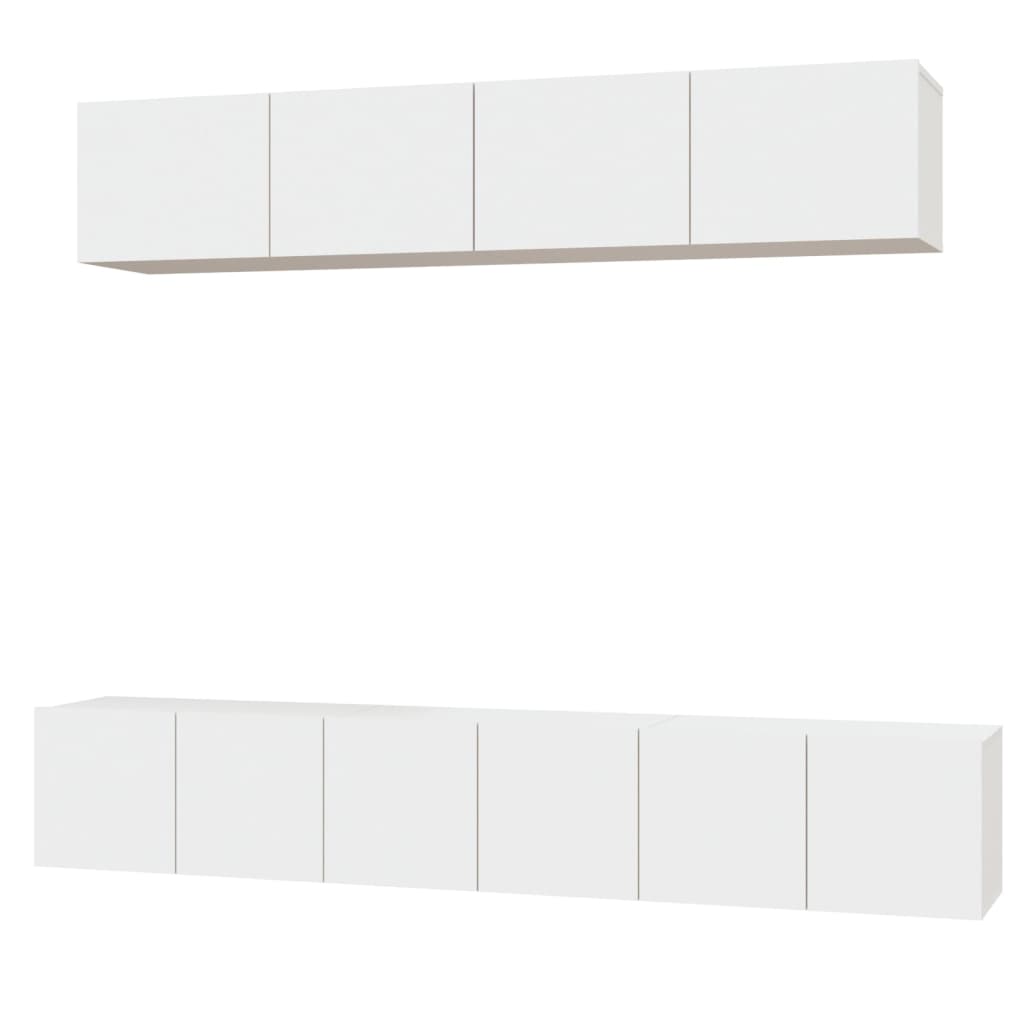 Set di Mobili Porta TV 5 pz Bianco in Legno Multistrato 3114422