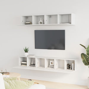 Set di Mobili Porta TV 5 pz Bianco in Legno Multistrato cod mxl 58766