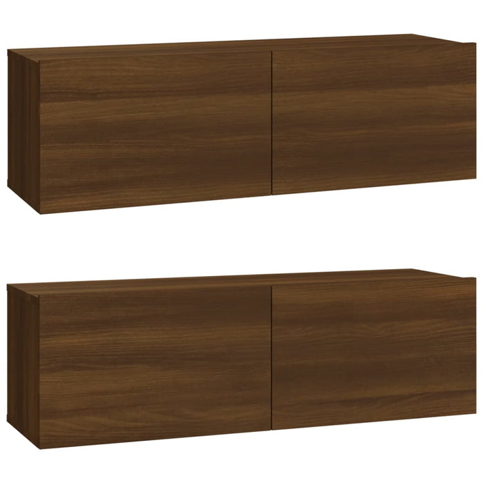 Set Mobili Porta TV 5 pz Rovere Marrone in Legno Multistrato 3114437