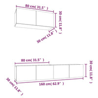 Set Mobili Porta TV 3 pz Bianco in Legno Multistrato cod mxl 15257