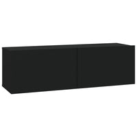 Set Mobili Porta TV 3 pz Nero in Legno Multistrato 3114479