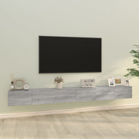 Set Mobili Porta TV 3 pz Grigio Sonoma in Legno Multistrato cod mxl 22788