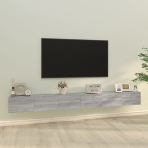 Set Mobili Porta TV 3 pz Grigio Sonoma in Legno Multistrato cod mxl 22788