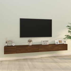 Set Mobili Porta TV 3 pz Rovere Marrone in Legno Multistrato cod mxl 23355