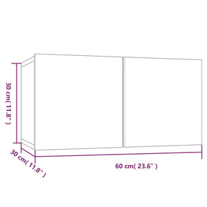 Set di Mobili Porta TV 4 pz Bianco Lucido in Legno Multistrato 3114530