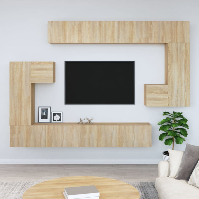 Mobile Porta TV a Parete Rovere Sonoma in Legno Multistrato 3114592