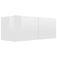 Set di Mobili Porta TV 6 pz Bianco Lucido in Legno Multistrato 3114602