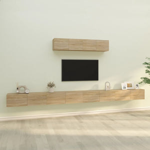 Set di Mobili Porta TV 6 pz Rovere Sonoma in Legno Multistrato 3114608