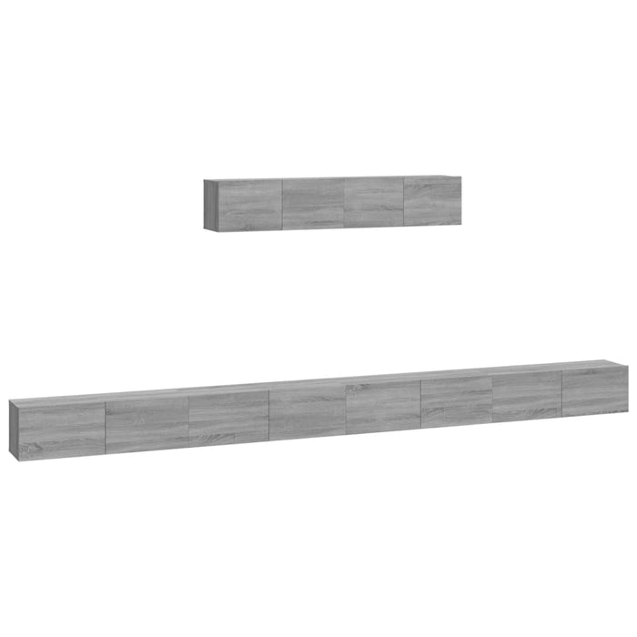 Set di Mobili Porta TV 6 pz Grigio Sonoma in Legno Multistrato cod mxl 20690