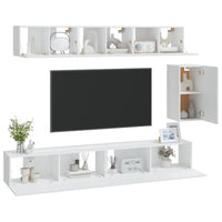 Set di Mobili Porta TV 6 pz Bianco in Legno Multistratocod mxl 73605