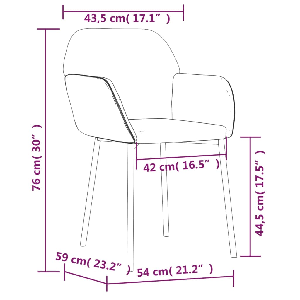 Sedie da Pranzo 2 pz Blu in Velluto 344700