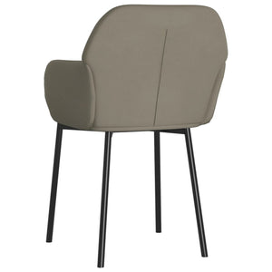 Sedie da Pranzo 2 pz Grigio Chiaro in Velluto cod mxl 16294