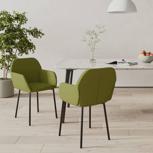 Sedie da Pranzo 2 pz Verde Chiaro in Velluto cod mxl 15813