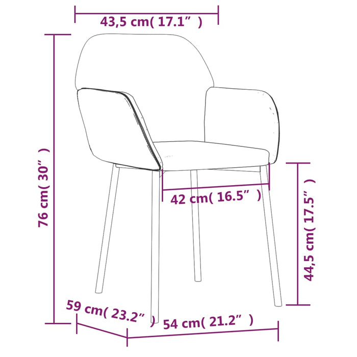 Sedie da Pranzo 2 pz Rosa in Velluto cod mxl 16116