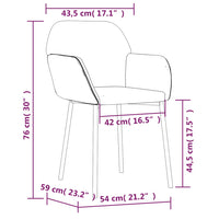 Sedie da Pranzo 2 pz Crema in Tessuto e Similpelle 344750