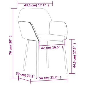 Sedie da Pranzo 2 pz Crema in Tessuto e Similpelle 344750