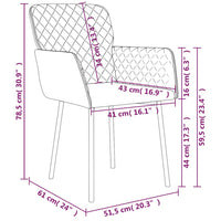 Sedie da Pranzo 2 pz Grigio Chiaro in Velluto cod mxl 18117