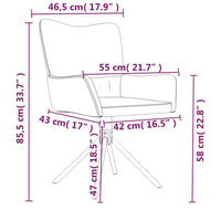 Sedie da Pranzo Girevoli 2 pz Blu in Velluto 344808