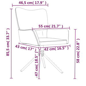 Sedie da Pranzo Girevoli 2 pz Blu in Velluto 344808