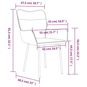 Sedie da Pranzo 2 pz Grigio Scuro in Velluto 344821